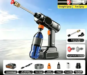 Wireless High-Pressure Car Wash Water Gun Portable Lithium Battery Home Use US Standard High-Pressure Car Wash Water Gun Car Washing Machine