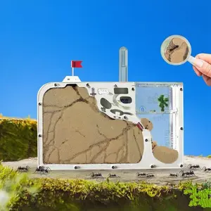 Science Toy for Kids & Adults, Clear View Ant Farm Ant Nest Kit, Live Ant Habitat for Nature Learning,Nice Time Feeder, Perfect Gift for Ages 6+ Nature Lovers