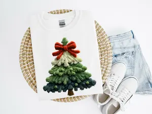 Crochet Looking Tree Shirt or Sweatshirt