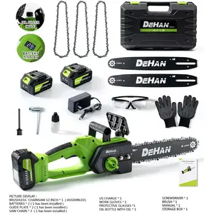 DEHAN 6/8/12 Inch Mini ChainSaw -Portable Electric Power Saw for Wood Cutting,Lightweight for Women & Beginners |Tree Trimming| ideal Holiday gift Tool Box