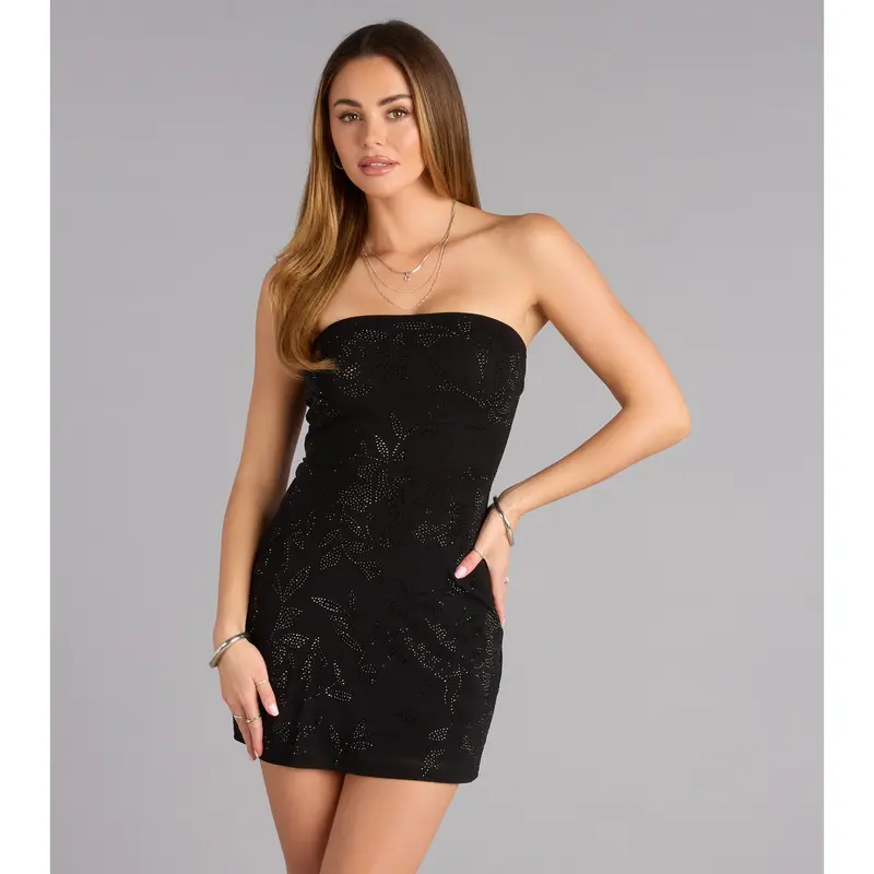 windsor mesh rhinestone dress - TikTok Shop