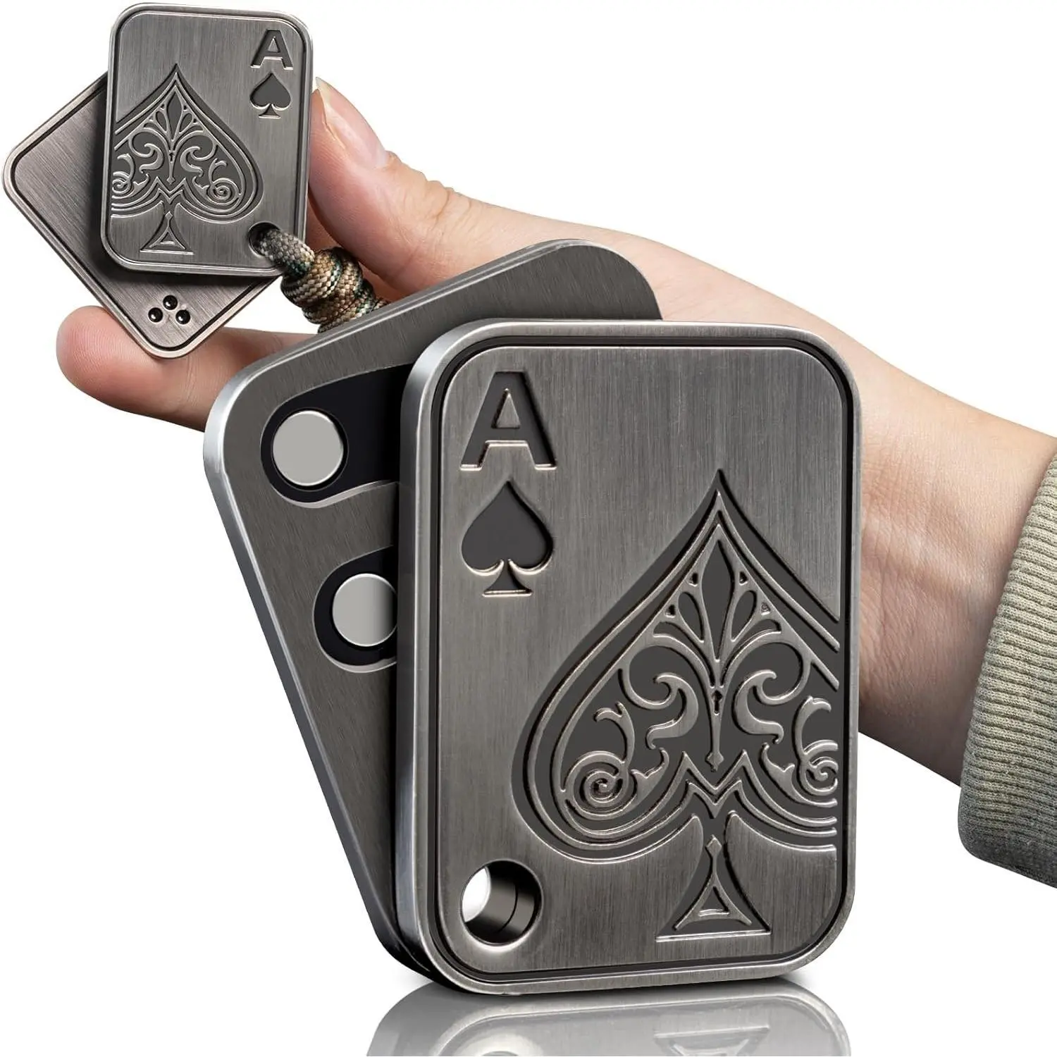 Metal Fidget Slider,Fidget Toys Adults,Pendants Magnetic Fidget Slider to Relieve Stress,Improve Focus, Anxiety,Find Inspiration Portable Design,Gift For Husband,Father,Boyfriend,Thanksgiving Day gifts
