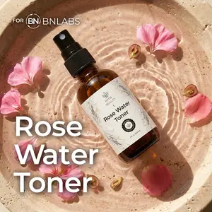 BNLABS Patia Rose Water Toner 2 fl oz - Hydrating & Clarifying, Alcohol-Free, Cruelty-Free, Daily Liquid Toner for All Skin Types