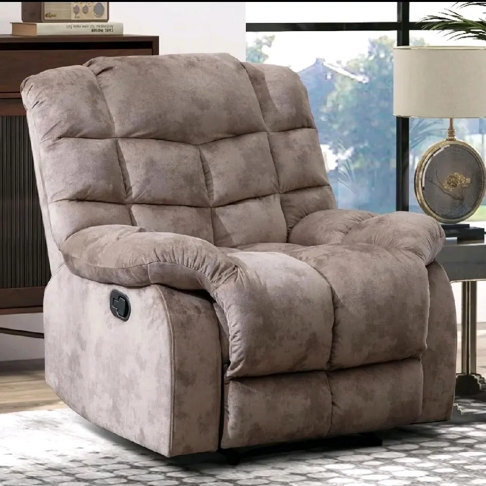 EBELLO Manual Recliner Chair Soft Fabric...