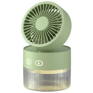 Humidify Spray Fan with Air Humidifier 350Ml Table Fan 1500Mah Usb Rechargeable Portable Fan Essential Diffuser Night Light