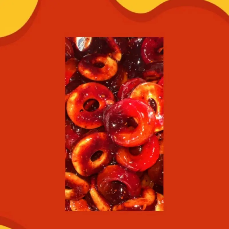 Arito durazno peach ring with Chamoy Arito durazno peach ring with Chamoy