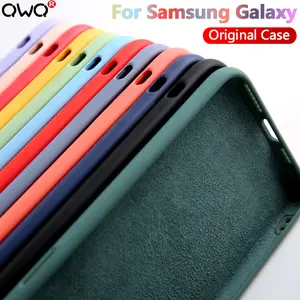 Original Liquid Silicone Case For Samsung Galaxy S8 S9 S10 S20 S21 S22 Plus Note 20 Ultra 10 A51 A50 A71 A70 A12 A20 A40 Cover