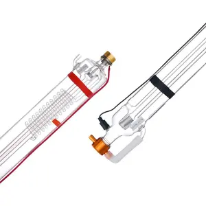 fathersdaygift VEVOR 90W CO2 Laser Tube, 49.2 in (1250 mm) Length, 3.1 in (80 mm) Dia Borosilicate Glass Laser Cutter Tube with Metal Head, 10, 000hr Wires Preconnected for Laser Engraver Engraving Cutting Machine