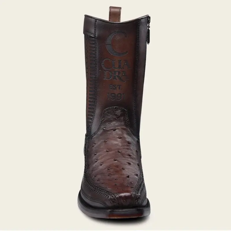 Bota CUADRA para caballero avestruz horma dubai