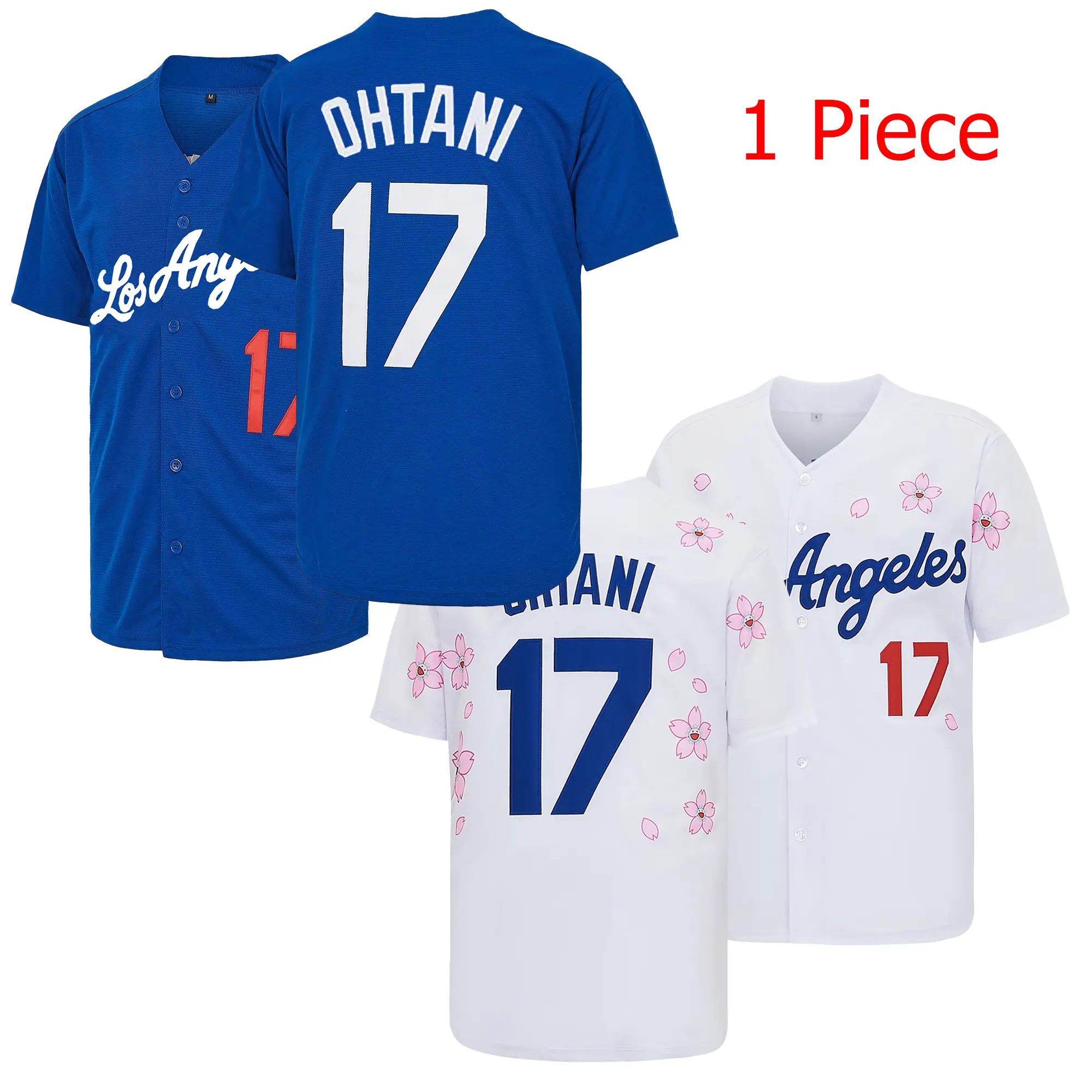 Unisex #17 Embroidery Baseball Jersey,Sakura Design Baseball Apparel,Fan Gift For Game Day Unisex #17 Embroidery Baseball Jersey,Sakura Design Baseball Apparel,Fan Gift For Game Day