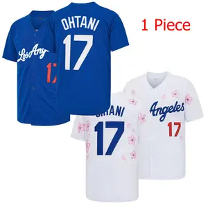 Unisex #17 Embroidery Baseball Jersey,Sakura Design Baseball Apparel,Fan Gift For Game Day