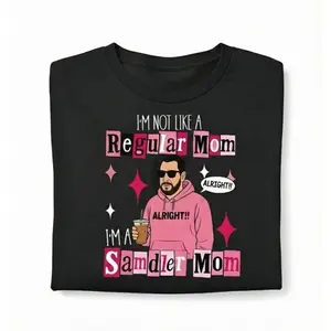 Funny Graphic Tee, I'm Not a Regular Mom Shirt, I'm a Sandler Mom T-Shirt, Adam Sandler Fan Tee, Gift for Mom,  Made In USA For Women For Men [100% cotton short-sleeveT-shirt, soft and comfortable]