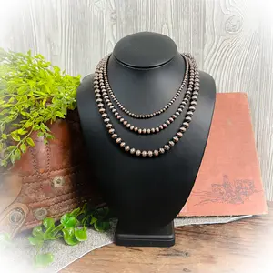 Mainstage Western Navajo Style Pearl Layered Necklace – Bronze