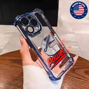 Cummins Power Clear Aesthetic Design Pattern Casing For iphone 16 15 14 13 12 Plus Pro Max Flaunt Mobile Phone Case Soft Silicon TPU anti-drop Drop Protection Shockproof Protector Vintage unique Fashion Trend Anti-scratch Stylish Smartphone Cove