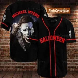 Michael Myers Halloween Baseball Shirt, Horror Film Jersey, Halloween Characters Jersey, Michael Myers Jersey Shirt, Scary Movie Shirt , trendy baseball jersey