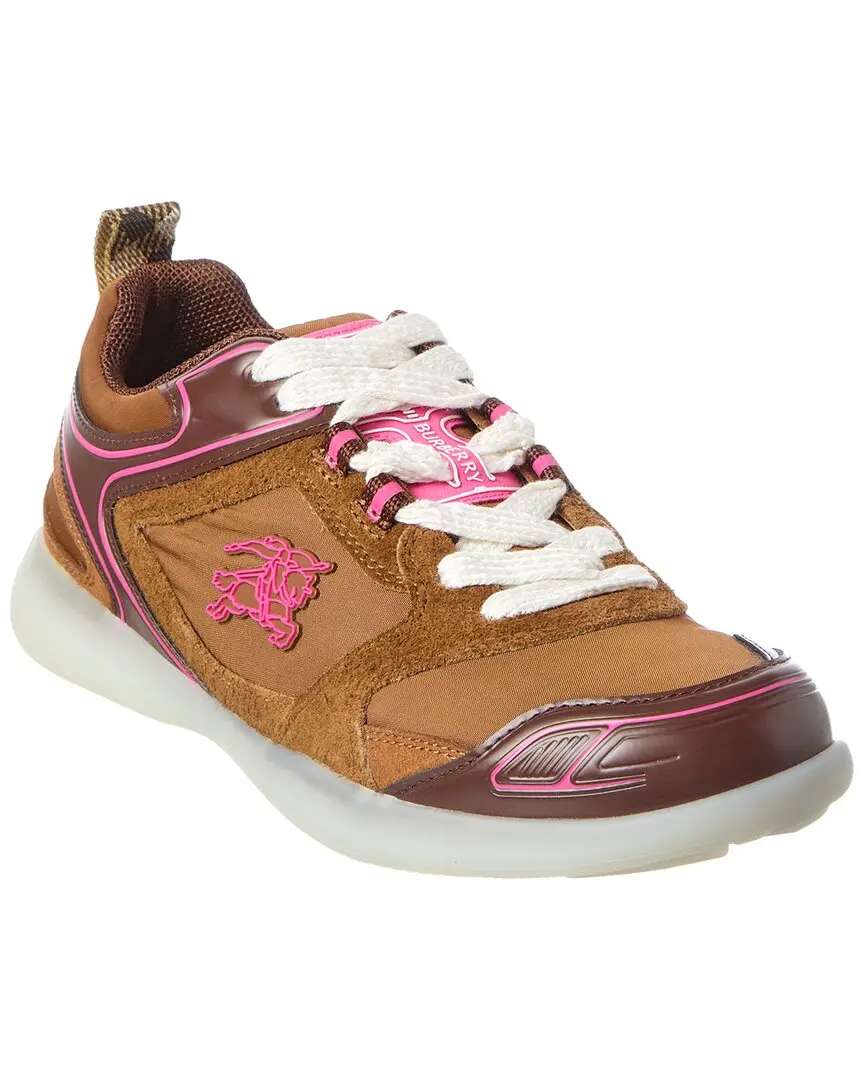 Burberry Matrix Sport Suede & Canvas Sneaker