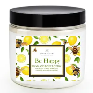 Honey Almond and Lemon Lotion Be Happy line