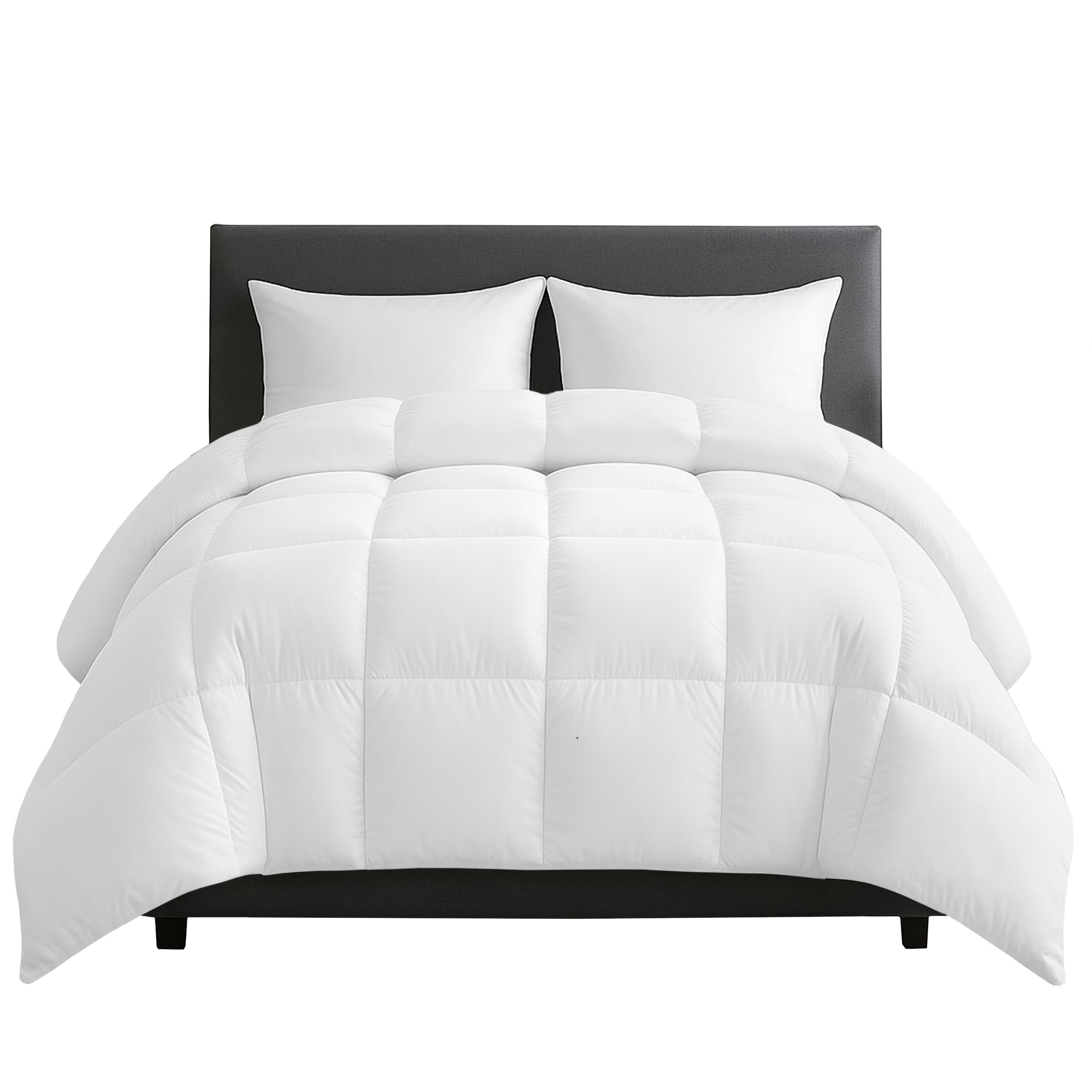 Lux Decor All Season Quilted 1 Pc Comforter- Box Stitching Duvet Insert - Autumn Lightweight Comforter - Soft, Breathabl