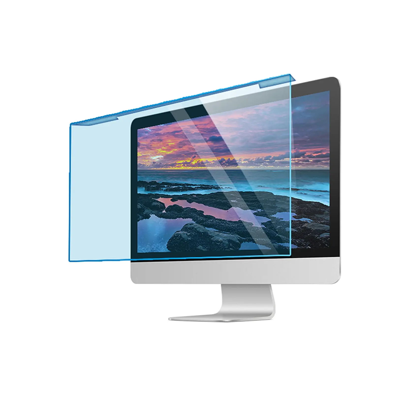 Hanging Blue Light Blocking Screen Protector High-transmittance Anti-UV Eye Protection Film for 26-27'' Desktop Monitor
