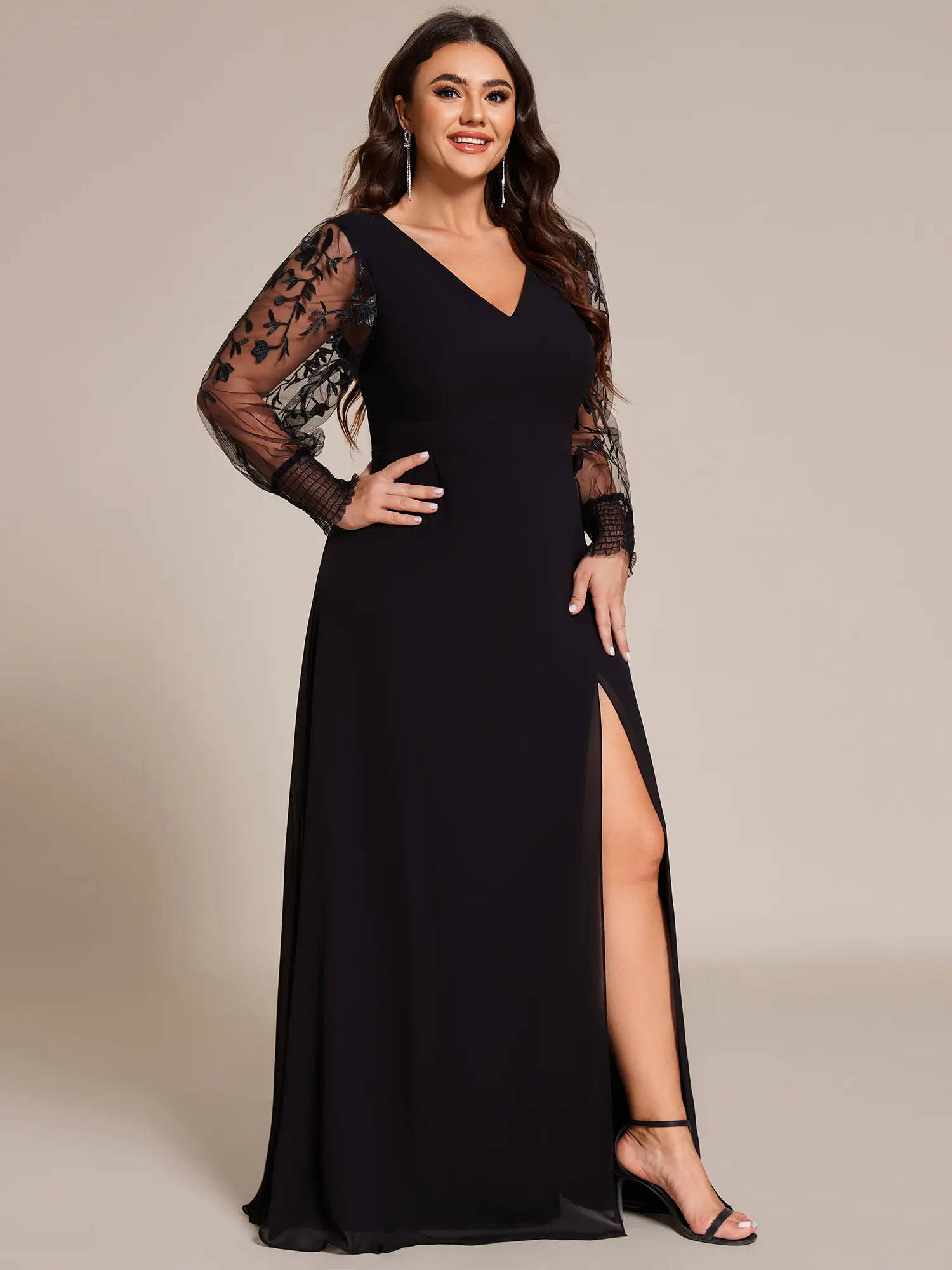 Ever-Pretty Fall See-Through Long Sleeve V-Neck High Slit Chiffon Formal Evening Dress for Women ,party dress,formal dress- Comfortable and Stylish Wear - Womenswear 02251 - TikTok Shop Ever-Pretty Fall See-Through Long Sleeve V-Neck High Slit Chiffon Formal Evening Dress for Women ,party dress,formal dress- Comfortable and Stylish Wear - Womenswear 02251 - TikTok Shop