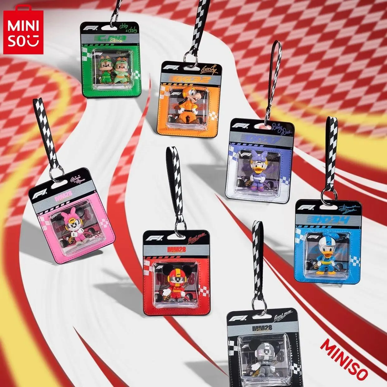 Disney Mickey F1 Series Blind Box - Cool Racing Theme Action Figurine, Exquisite Modeling, Trendy Ornament, Blind Bag Collectible, Single Box/Set Option, Unisex Gift for Disney Fans, Collectibles，Back To School