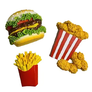 Ultimate Fast Food Magnet Trio - Mag Burger Series, Multicolor Refrigerator Magnets for Kitchen Decor and Gift for Foodies