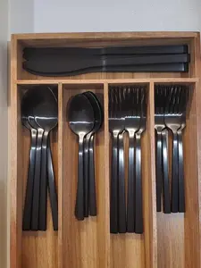 20-Piece Black Silverware Set with Steak Knives for 4 Stainless Steel Flatware Cutlery Set for Kitchen