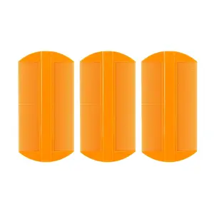 Flea Comb for Cats & Dogs - Double Sided Dandruff Comb - Fine Tooth Comb - Plastic Dog/Cat Flea Comb for Grooming - Flea Brush for Dogs and Cats, Puppy, Kitten, 3 Pcs