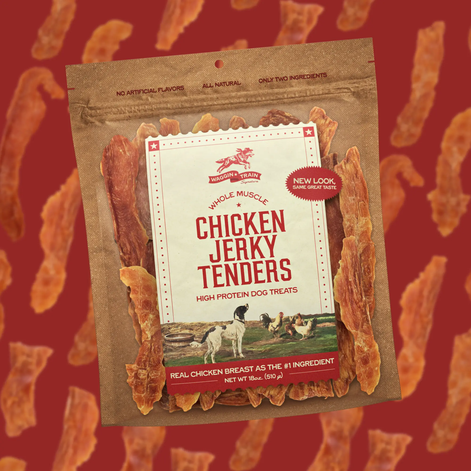 Waggin' Train Limited Ingredient, Grain Free Dog Treat; Chicken Jerky Tenders - 18 oz. Pouch