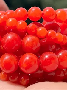 Red Coral Stone Beads, 4/6/8/10mm Natural Stone Rounds, 15 Inch Strands Diy Mix Beads for DIY Jewelry Making, Perfect for Necklaces & Bracelets