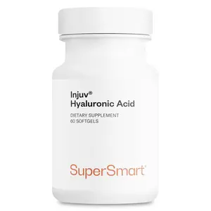 Supersmart - Injuv Hyaluronic Acid 280mg per Day (Highly Bioavailable) - Patented Hyaluronic Acid HA Supplement - Skin & Joints | Gluten Free - 60 Softgels