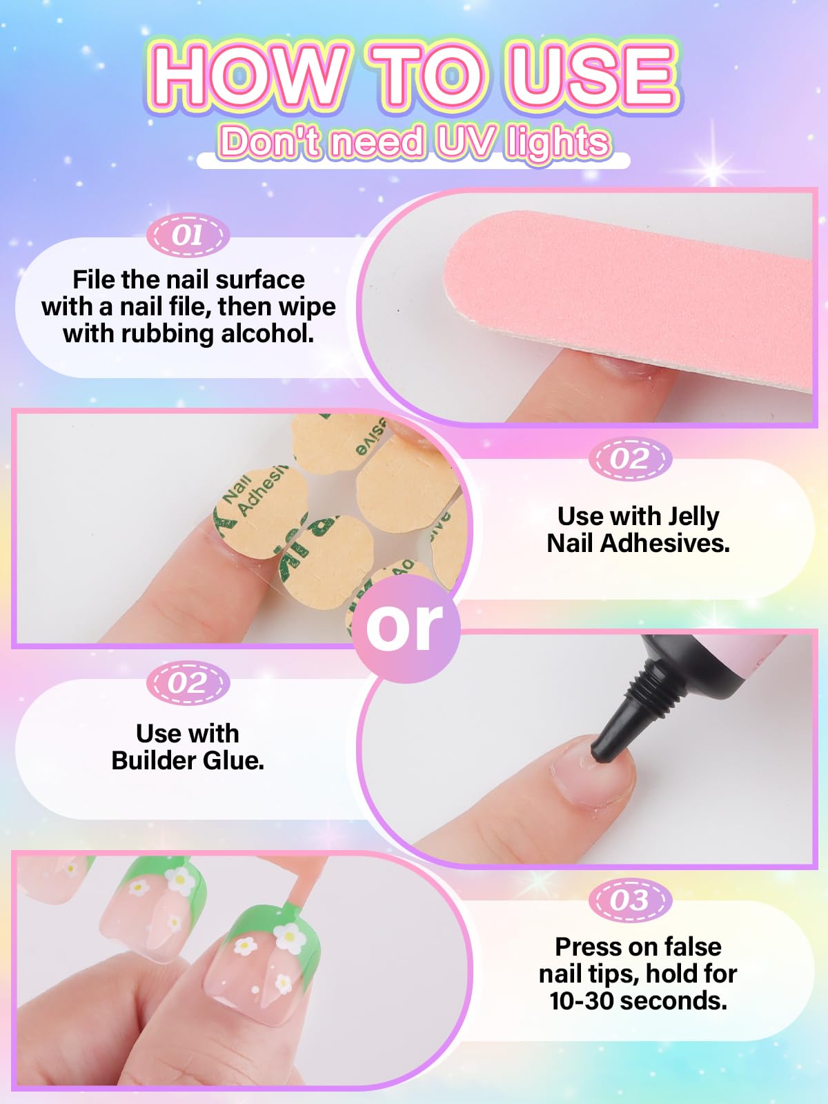 EBANKU 78 Pcs Press on Nail Kids, Frog 3 Pack Children Fake Nail Kit Full Cover Short False Fingernails with Nail Glue Nail Tools for Girl Nail Decoration