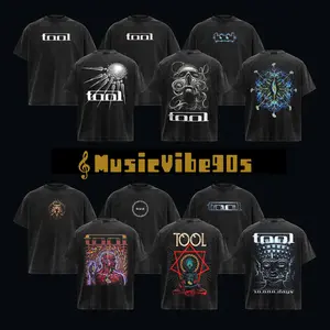 [Collection] Retro Tool Band T-shirt ,Tool T-shirt , Washed Oversized T-Shirt , Rock Band Shirt, Retro Music Tee, Rock Music Lover Shirt, Vintage Band Shirts Casual Fabric Fit Top , Top Men's and Women's Clothing