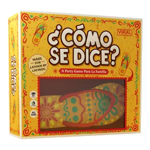 ¿Cómo Se Dice? Party Game – Hilarious Latino Card Game with “Chancla” Included – Fast-Paced Family & Adult Game Night Fun – 3+ Players, Ages 12+
