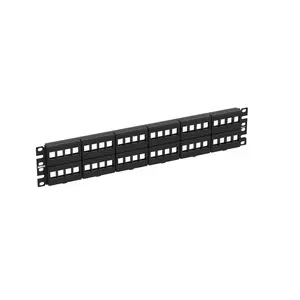 Panduit NKFP48Y NetKey Patch Panel, 48 Port, 2 RU, Black