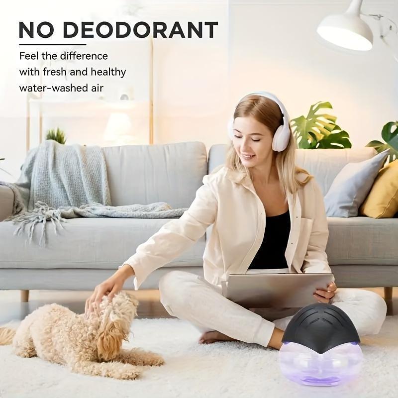 ZUVV Water-Based Purifier Air Washer, Air Revitalizer & Freshener, Air Fresher with 7 LED Color Changing Light for Rooms Summer , Survivals,Summer Wig