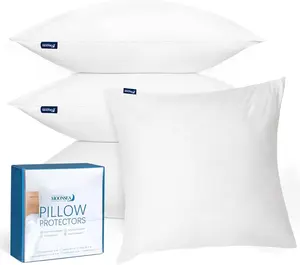Moonsea Waterproof Pillow Protector with Zipper Ultra-Soft Breathable Noiseless Pillowcases Machine Washable Skin-Friendly Pillow Covers Encasement #TiktokshopStockUp