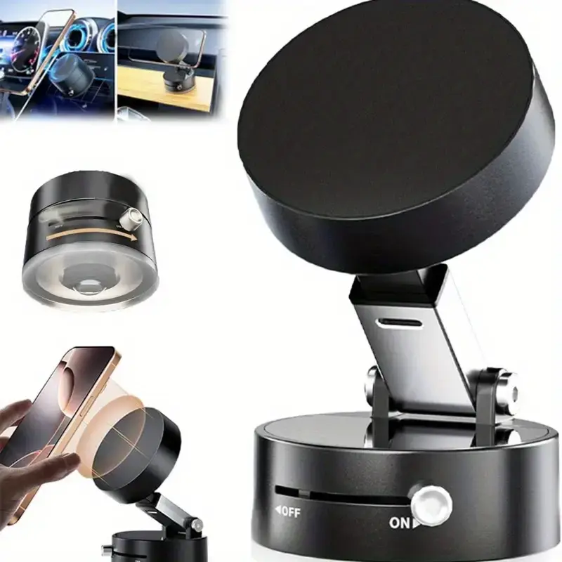 Magnetic Bracket, Multifunctional Bracket, Automotive Magnetic Bracket, Vacuum Magnetic Suction Cup Phone Holder, Octopus Inspired Strong Suction Cup, Dual Magnetic Force, Foldable, Extendable, 360 ° Adjustable, Suitable for Cars, Homes, Offices