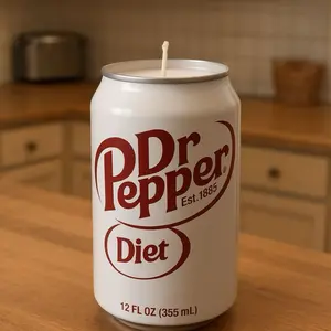 Dr Pepper Diet Candle - 12 FL OZ (355 mL) - Perfect for Home Decor and Scented Candles