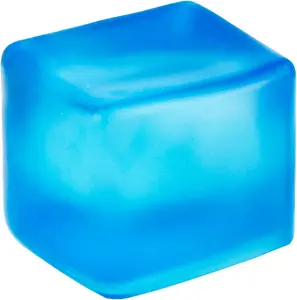 MEIEST Giant Stress Cube - 3.15" Cube-Sensory Fidget Squeeze Toy with Super Solid Squish-Slow Rising Ice Cube Stress Balls-Stress Relief Hand Toy (Blue)