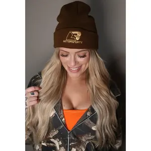 Brown & Gold LB Beanie