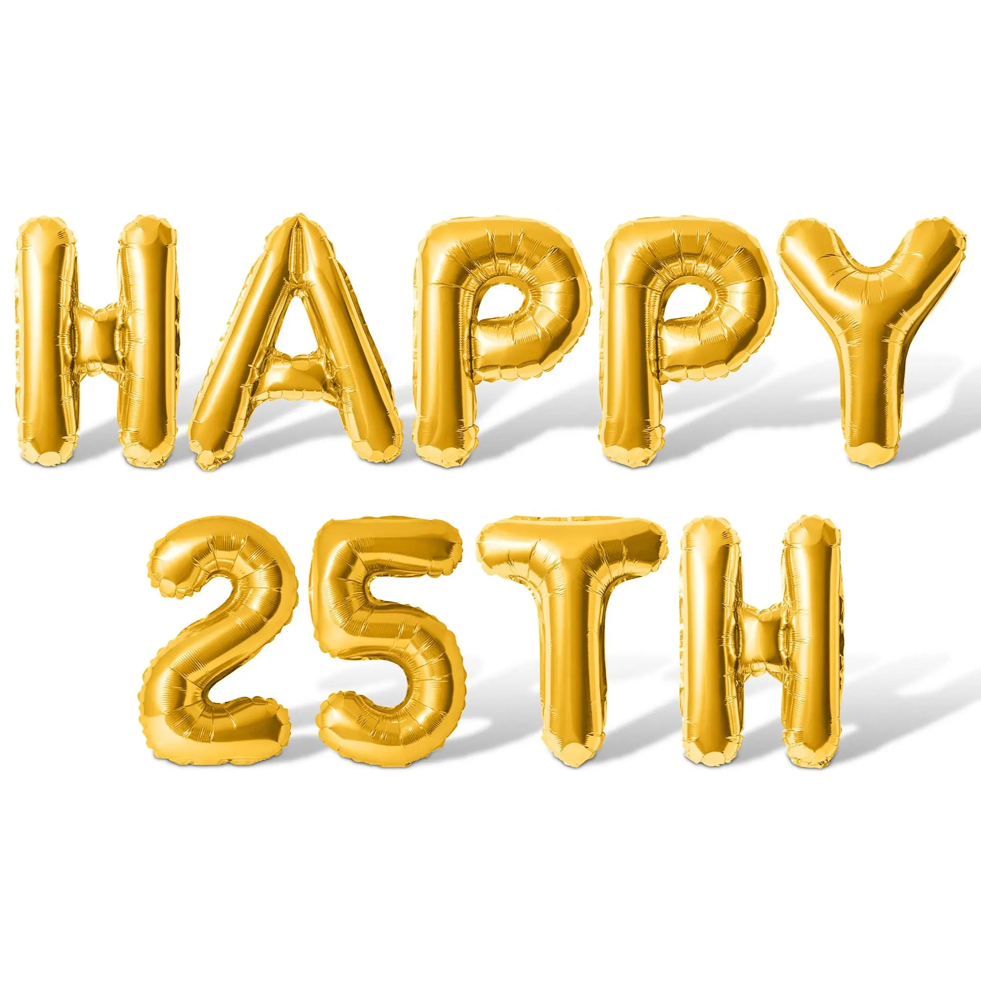 Letter Balloons - HAPPY 25TH 16" Inch Alphabet Letters Foil Mylar Balloon 25th Birthday Party Banner