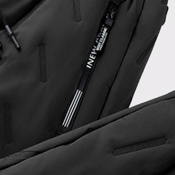 Warm Men's Winter Pants with Zippered Pockets Snow Pants for Hiking Workouts Outdoor Activities Machine Washable Elastic Waistband Drawstring Regular Fit Solid Color Design Top Joggers