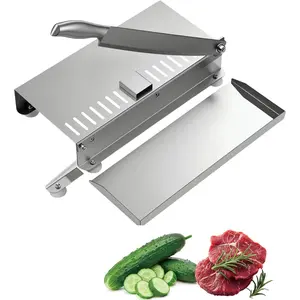 Manual Meat Slicer With Commercial High-Strength Stainless Steel Frame And Ergonomic Handle For Quick Cutting Of Various Meats, SuitableFor Home Kitchens, Restaurants, Farms, And Hunting: Home & Kitchen