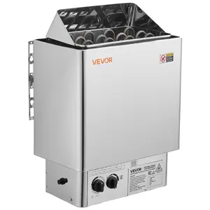 VEVOR 6KW 240V High-Power Wall-Mount Electric Sauna Heater, Dry Steam Bath Stove with Pre-Drilled Bracket, Heat Control, Fits 176.5-317.8 CU.FT Rooms, for Home & Commercial Use