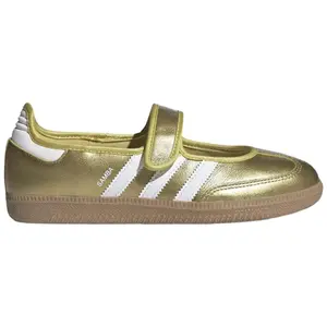 Adidas Samba Jane Gold Metallic White IH6599 Women's Fashion Shoes New