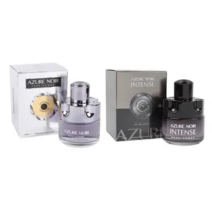 Men's Cologne Bundle - Noir Pour Homme and Noir Intense Natural Spray Cologne for Men - 100ml/3.4fl.oz. each - Fragrance Set