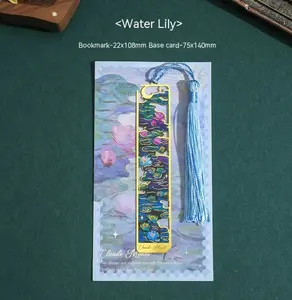 🎨 Vintage Art Metal Bookmark – Elegant Brass Tassel Design