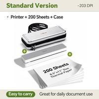 White 203DPI Printer + 200 Sheets + Case