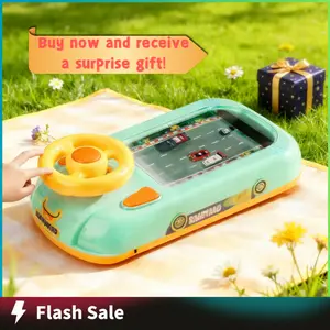 Racing Adventure Car Steering Wheel Toy for Kids Musical Driving Game Toddler Interactive Simulation Toy Educational Learning，gift for kids Playpen
